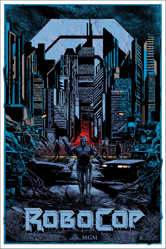 RoboCop (variant) by Kilian Eng, 24" x 36" Screen Print