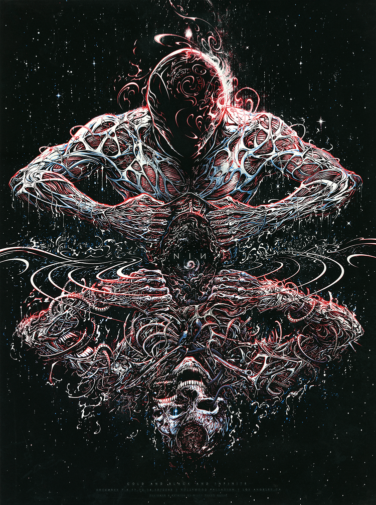 Nine Inch Nails Los Angeles 2018 by Miles Tsang, 18" x 24" Screen Print