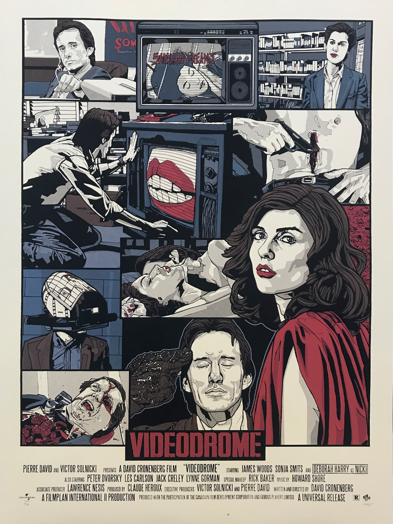 Videodrome by New Flesh, 18" x 24" Screen Print