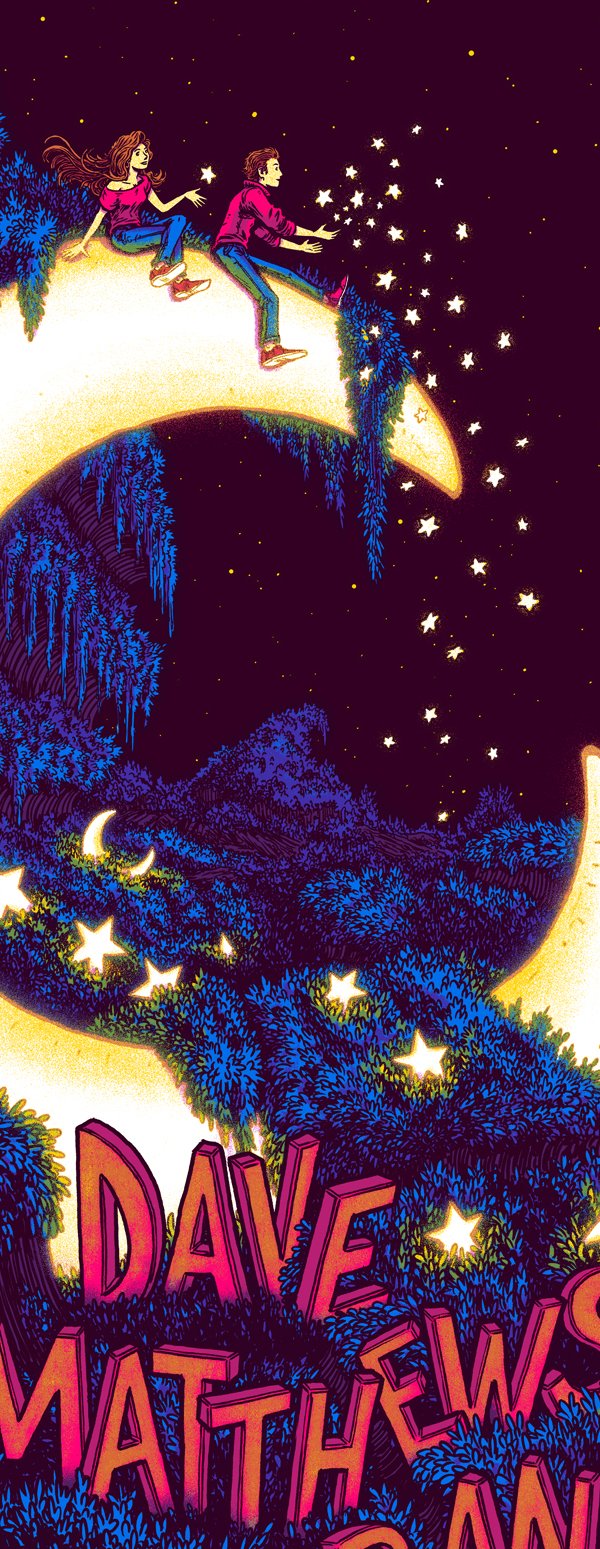 Dave Matthews Band Bristow 2018 (glow in the dark) by James Flames