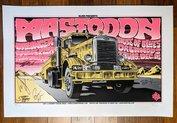 Mastodon Orlando 2011 (Band Signed) by Stainboy