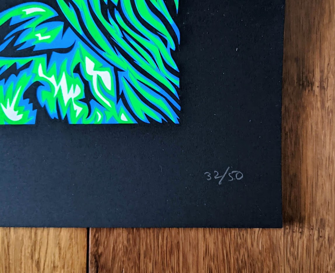 Pan's Labyrinth by Duke Duel, 12" x 12" Screen Print with Fluorescent Ink