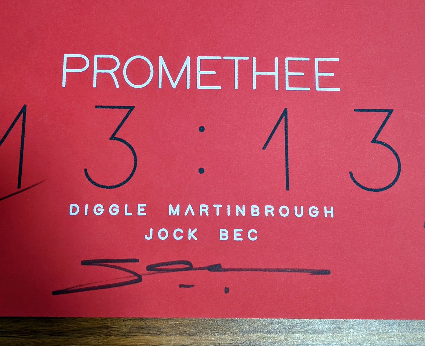 Promethee 13:13 Signed by Diggle and Martinbrough by Jock, 18" x 24" Screen Print