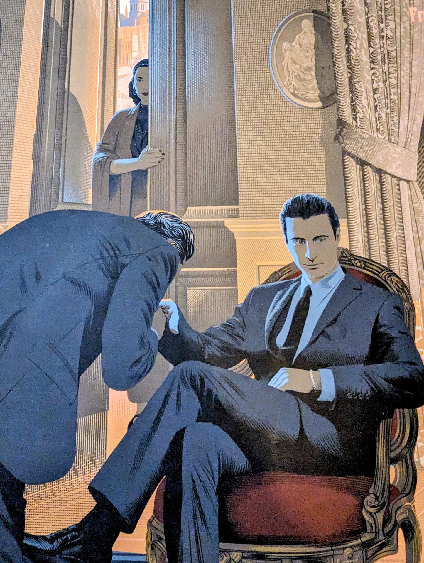 Godfather Part III Wood Variant by Laurent Durieux, 24" x 36" Screen Print on Wood