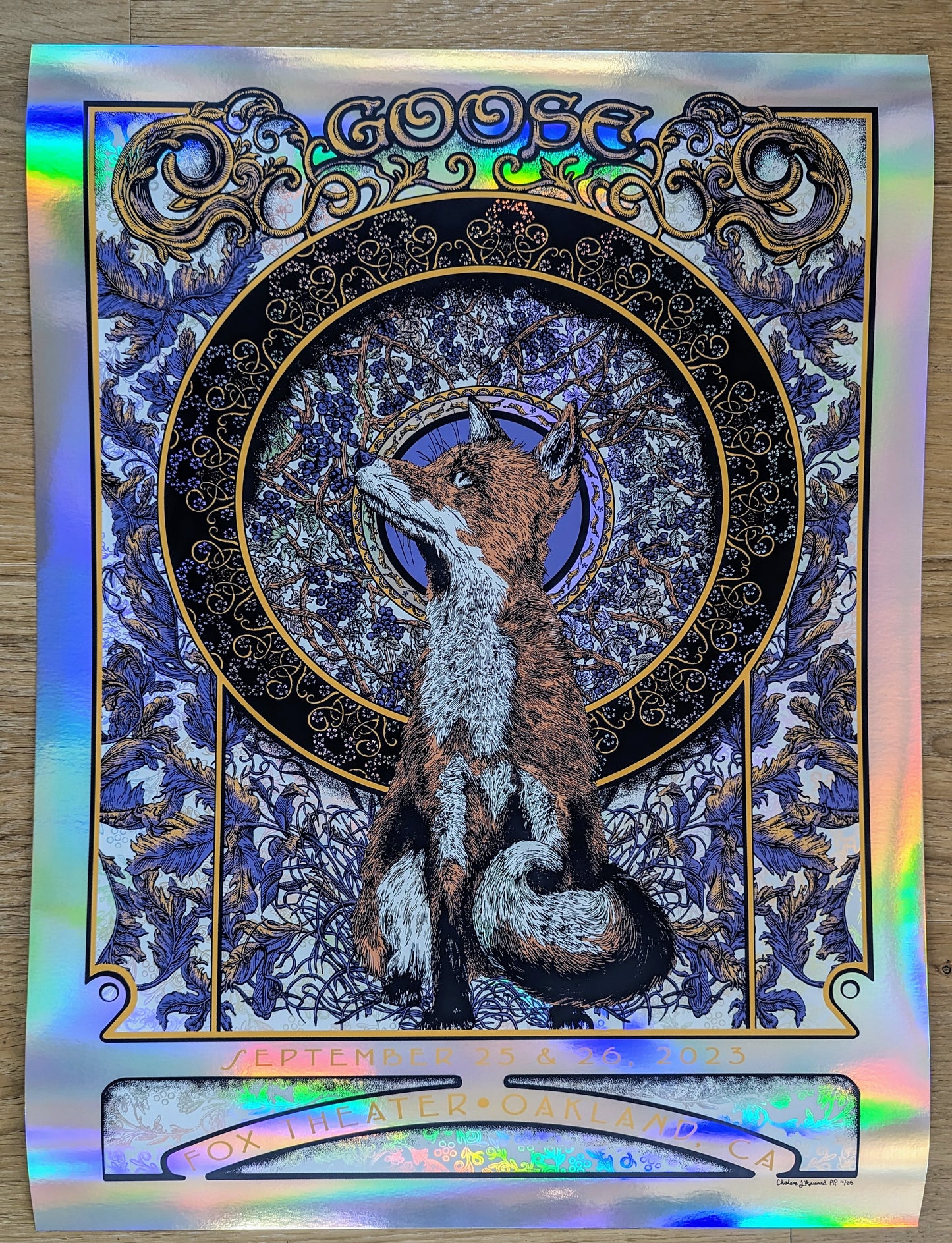 Goose Oakland 2023 (AP FOIL Variant) by Chelsea Housand, 18" x 24" Screen Print