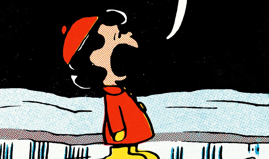 Peanuts: Merry Christmas You Blockhead! by Charles Schulz, 17" x 18" Screen Print