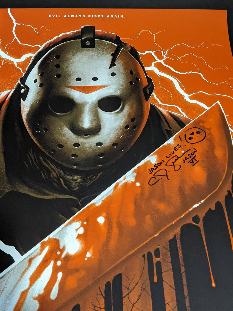 CJ Graham cheapest Signed Friday The 13th Machete Part VI Jason Lives with Beckett COA