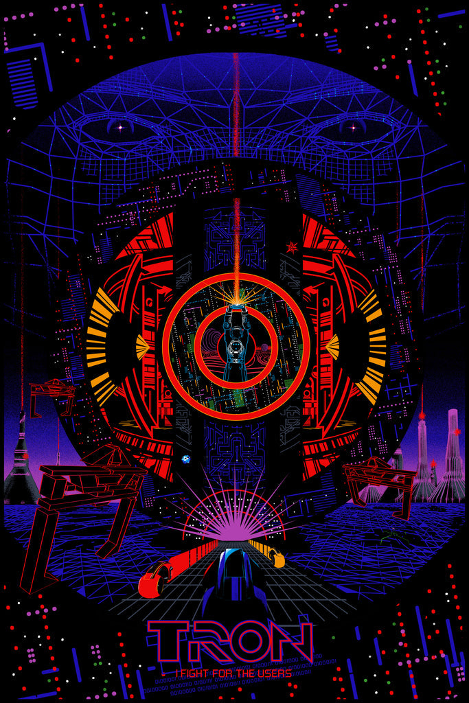 Tron Blacklight AP by Raid71, 24" x 36" Screen Print