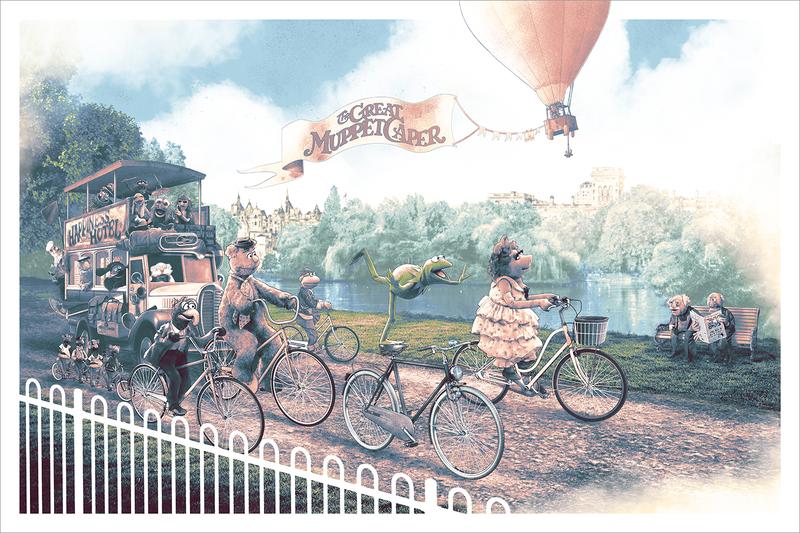 The Great Muppet Caper by Kevin Wilson, 36" x 24" Screen Print