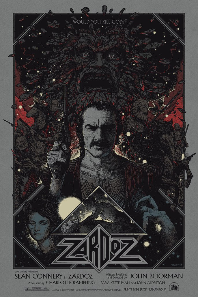 Zardoz by Richey Beckett, 24" x 36" Screen Print