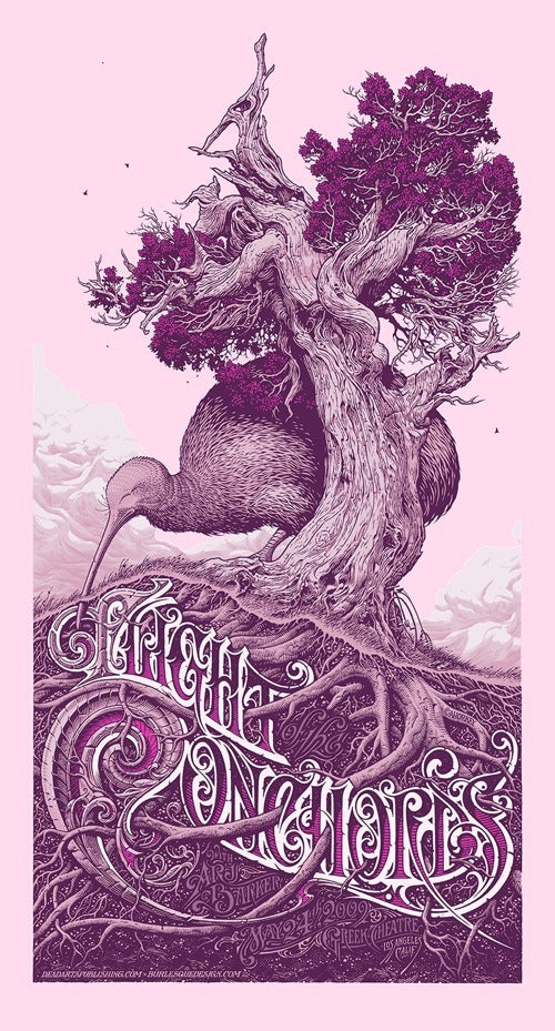 Flight of the Conchords Los Angeles 2009 by Aaron Horkey, 17.5" x 32.5" Screen Print