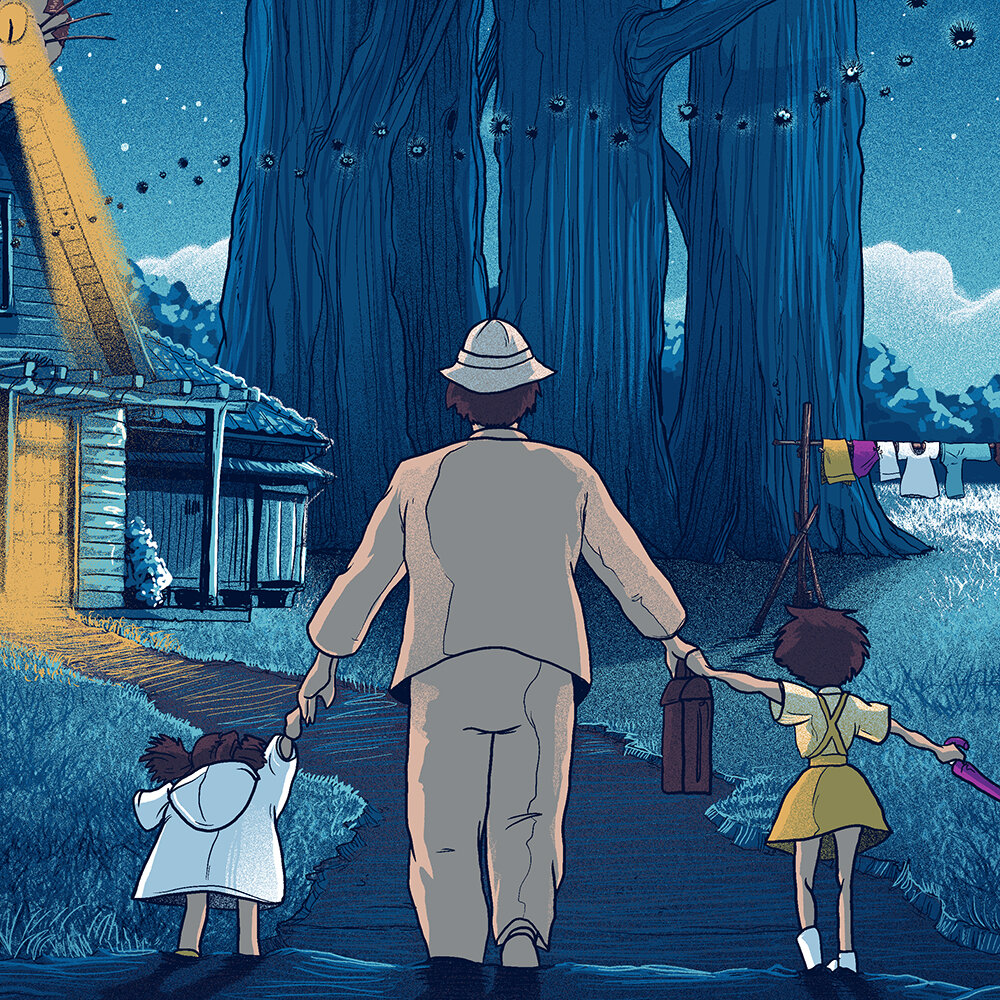 My Neighbor Totoro by Patrick Connan, 24" x 36" Screen Print