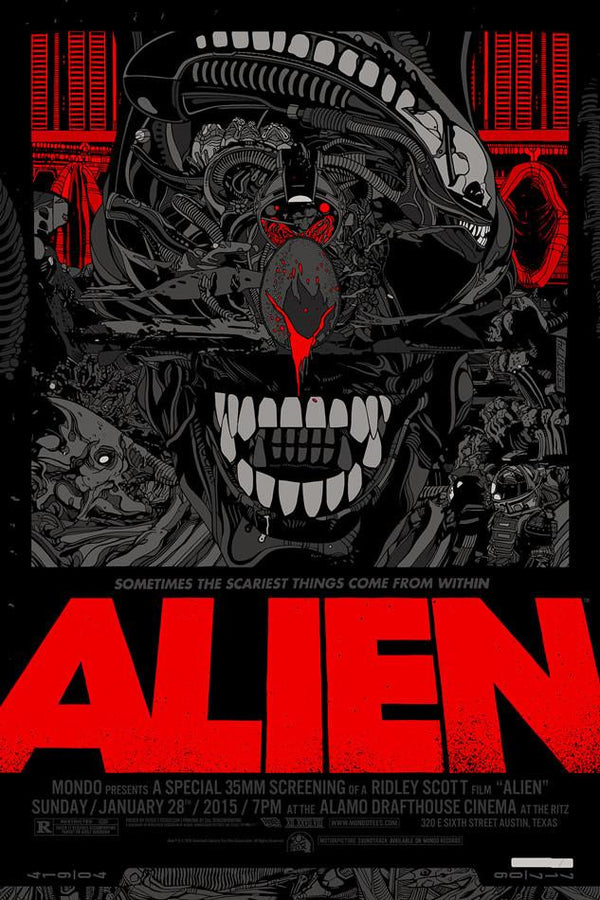 Alien by Tyler Stout, 24" x 36" Screen Print