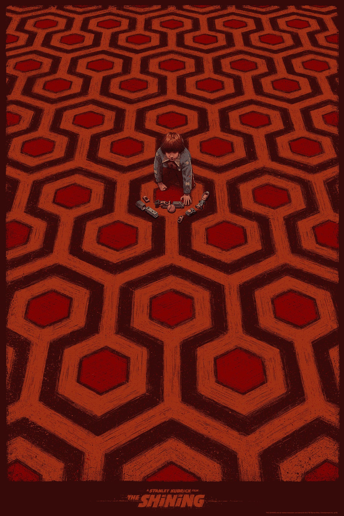 The Shining (red variant) by Bartosz Kosowski, 24" x 36" Screen Print