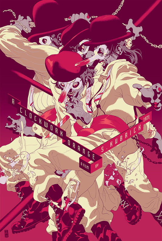 A Clockwork Orange by Tomer Hanuka, 24" x 36" Screen Print