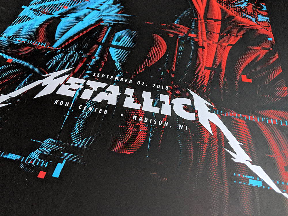 Metallica Madison 2018 by Tracie Ching, 18" x 24" Screen Print