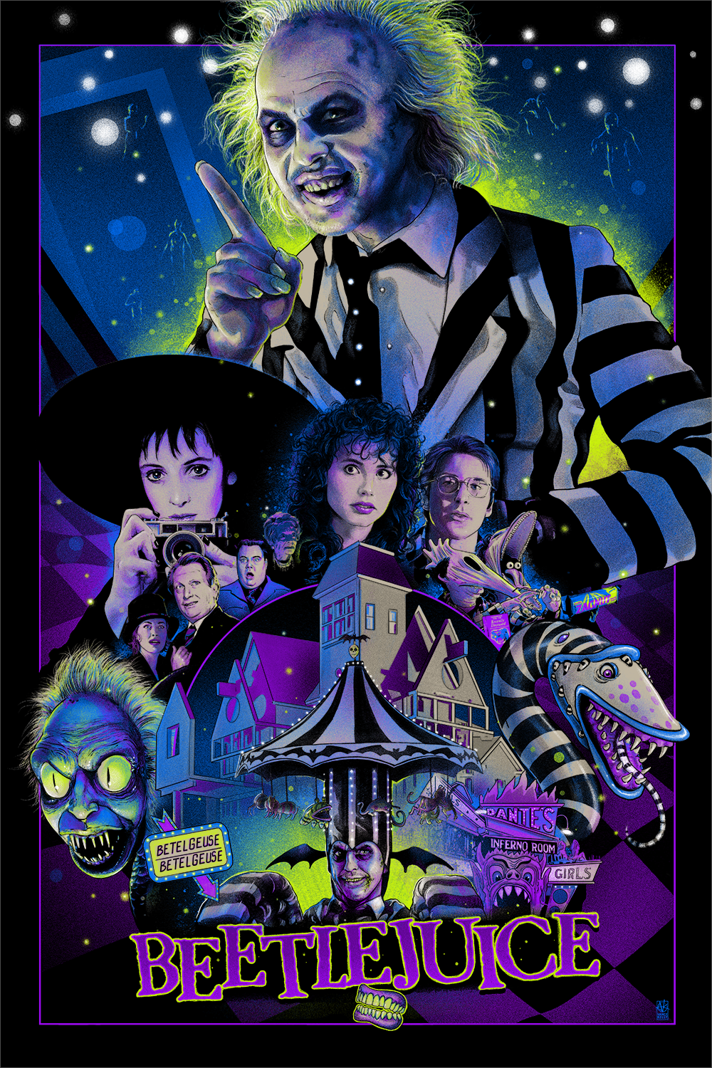 Beetlejuice (Blacklight) by Vance Kelly