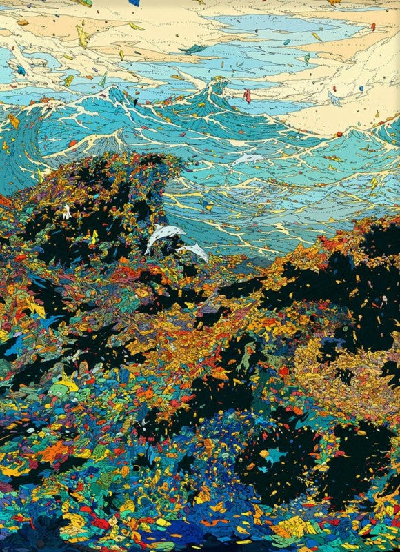 Wave Jumpers by Kilian Eng, 18" x 24" Fine Art Giclee