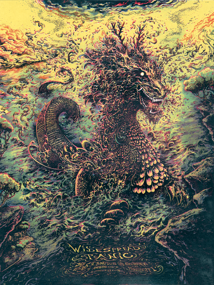 Widespread Panic Southhaven 2015 by Miles Tsang, 18" x 24" Screen Print