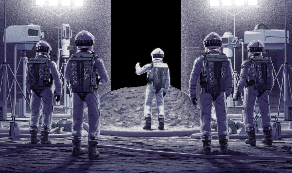 2001: A Space Odyssey by Matthew Woodson, 18" x 36" Screen Print