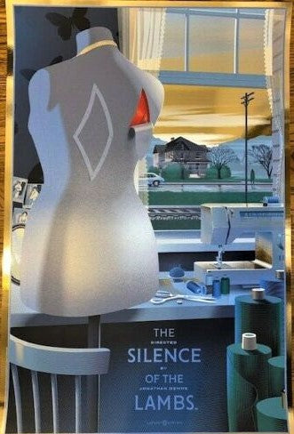 The Silence of the Lambs (Variant Foil) by Laurent Durieux, 24" x 36" Screen Print