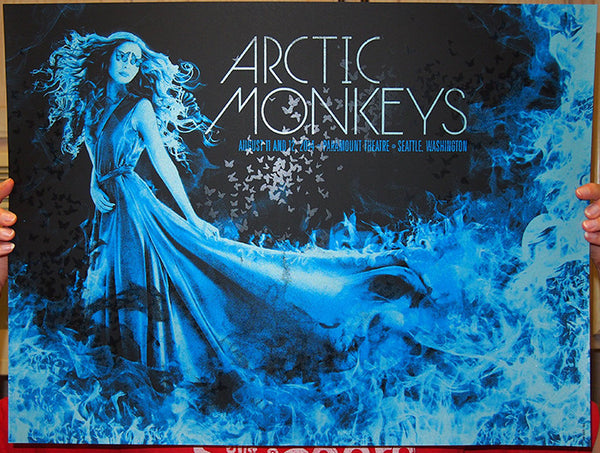 Arctic Monkeys Seattle 2014 by Todd Slater, 24" x 18" Screen Print