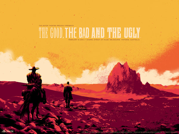 The Good, the Bad and the Ugly by Matt Taylor, 24" x 18" Screen Print