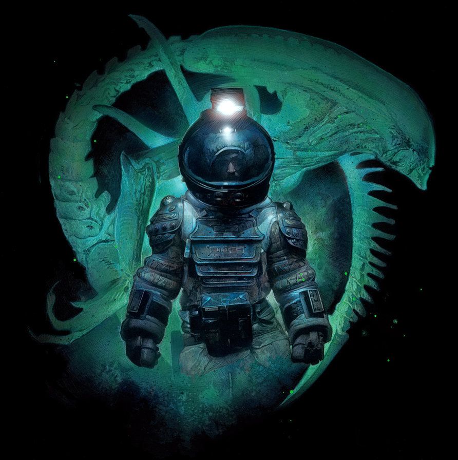 Alien (Variant) by Nick Runge, 24" x 24" Fine Art Giclee