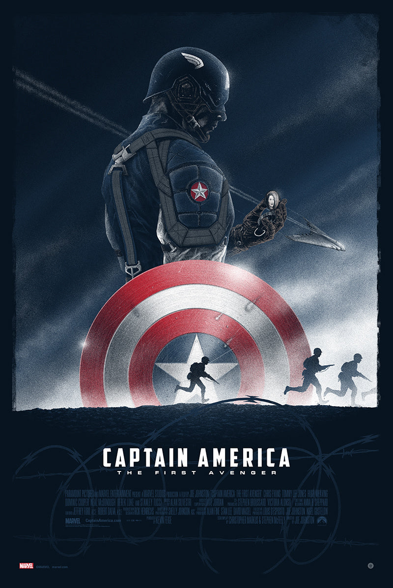 Captain America: The First Avenger by Marko Manev, 24" x 36" Screen Print