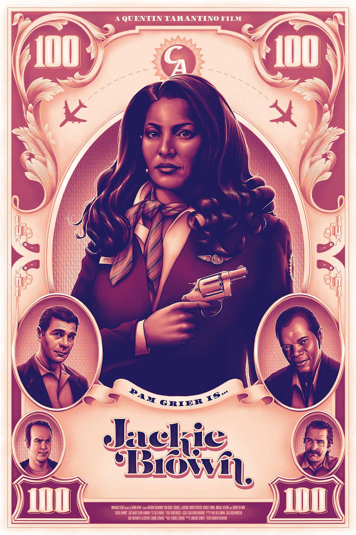 Jackie Brown by Daniel Castro Maia, 24" x 36" Screen Print