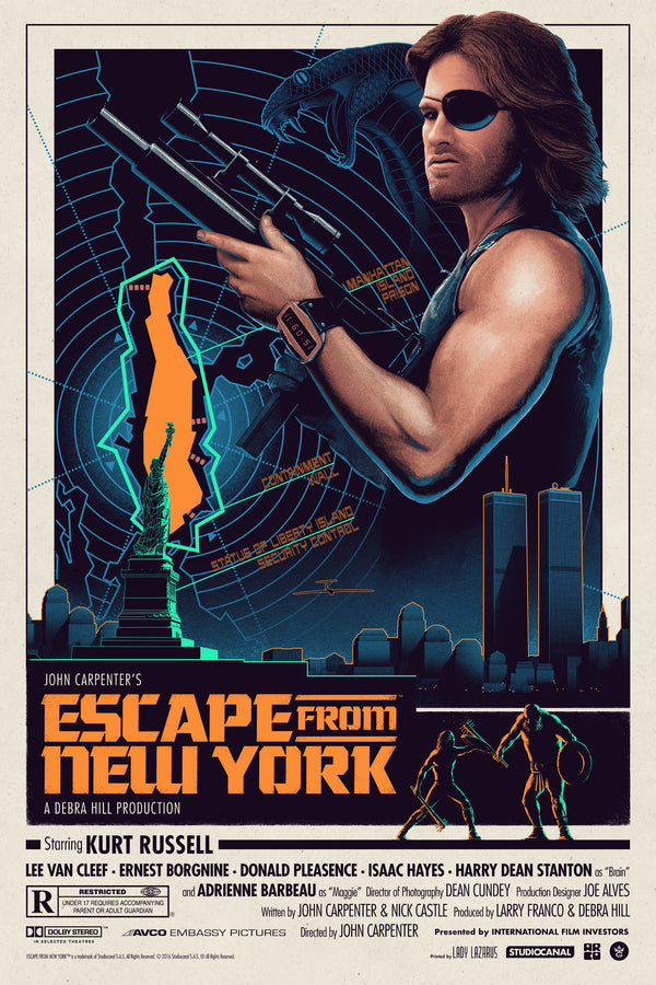 Escape From New York by Matt Ferguson, 24" x 36" Screen Print