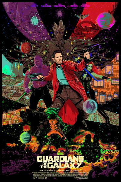 Guardians of the Galaxy (Foil Variant) by Raid71, 24" x 36" Screen Print