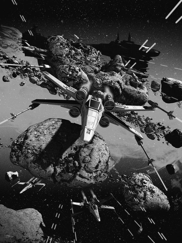 Star Wars (X-Wing) by Chris Skinner, 18" x 24" Screen Print