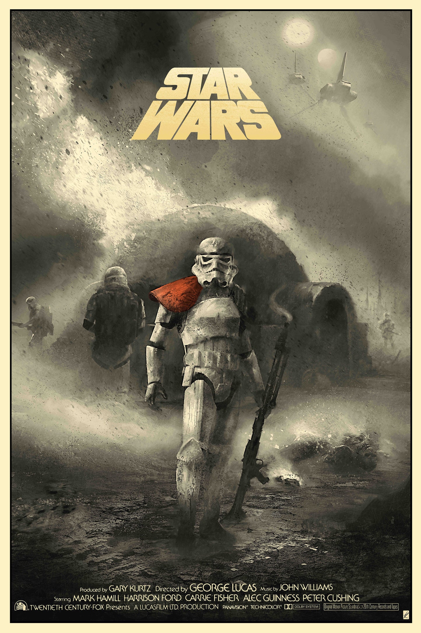 Star Wars: A New Hope by Karl Fitzgerald, 24" x 36" Screen Print