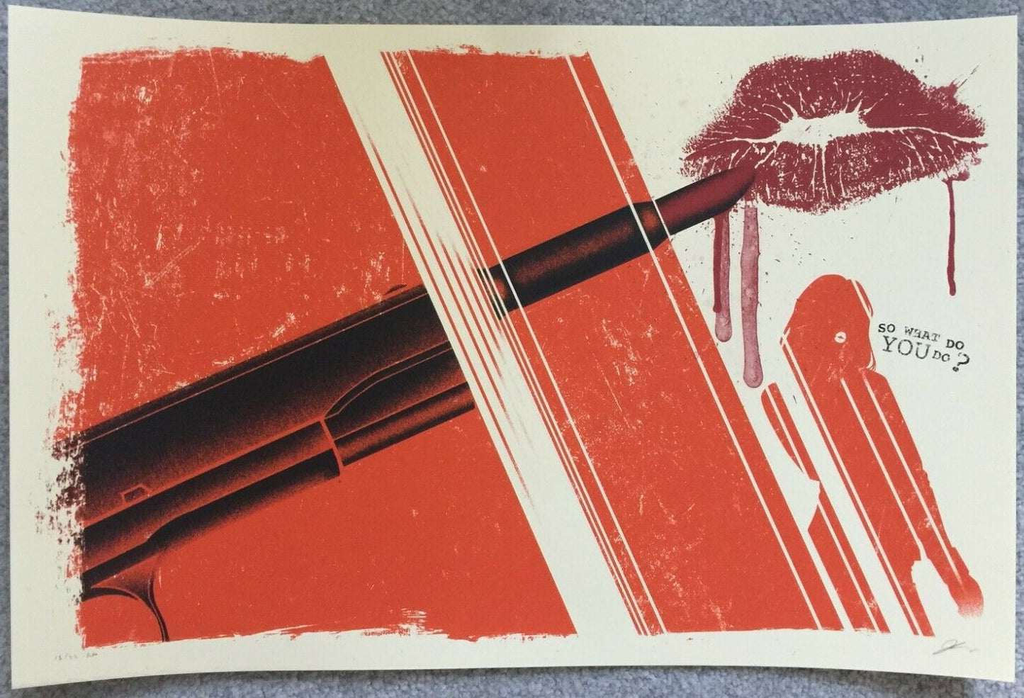 Kiss Kiss Bang Bang by Jason Liwag, 12" x 18" Screen Print