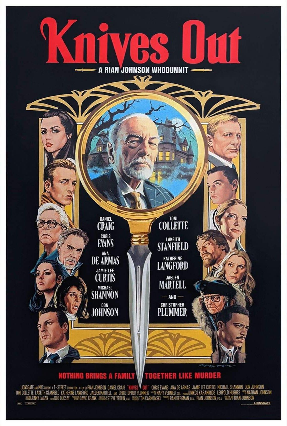 Knives Out by Paul Mann, 24" x 36" Screen Print