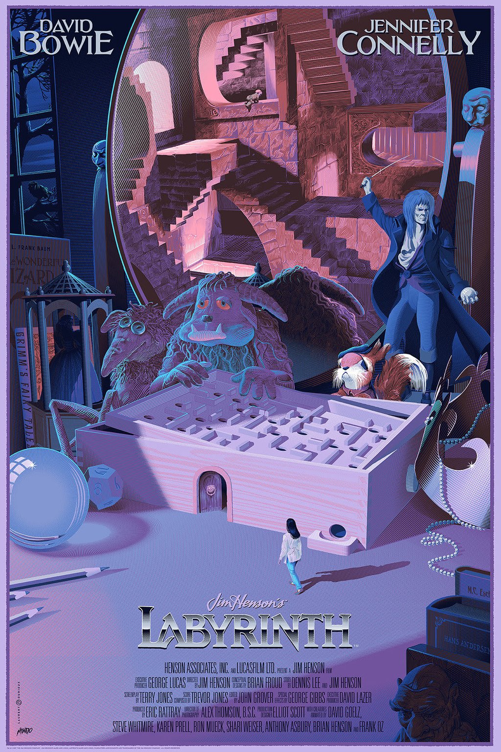 Labyrinth (Variant) by Laurent Durieux, 24" x 36" Screen Print