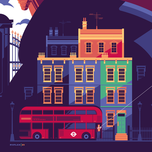 Paddington by Tom Whalen, 36" x 24" Screen Print