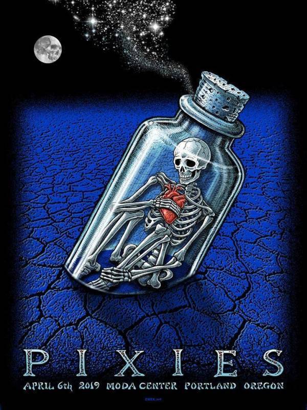 Pixies Portland 2019 by Emek, 18" x 24" Screen Print