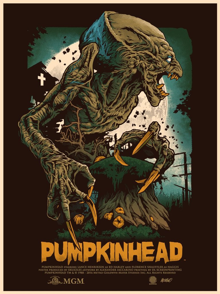 Pumpkinhead by Alexander Iaccarino, 18" x 24" Screen Print