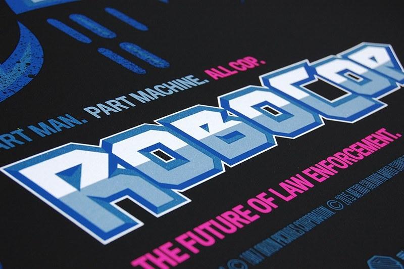 RoboCop (Variant) by James White, 24" x 36" Screen Print with Metallic Inks