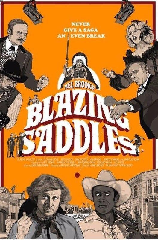 Blazing Saddles by Roby Amor, 24" x 36" Screen Print