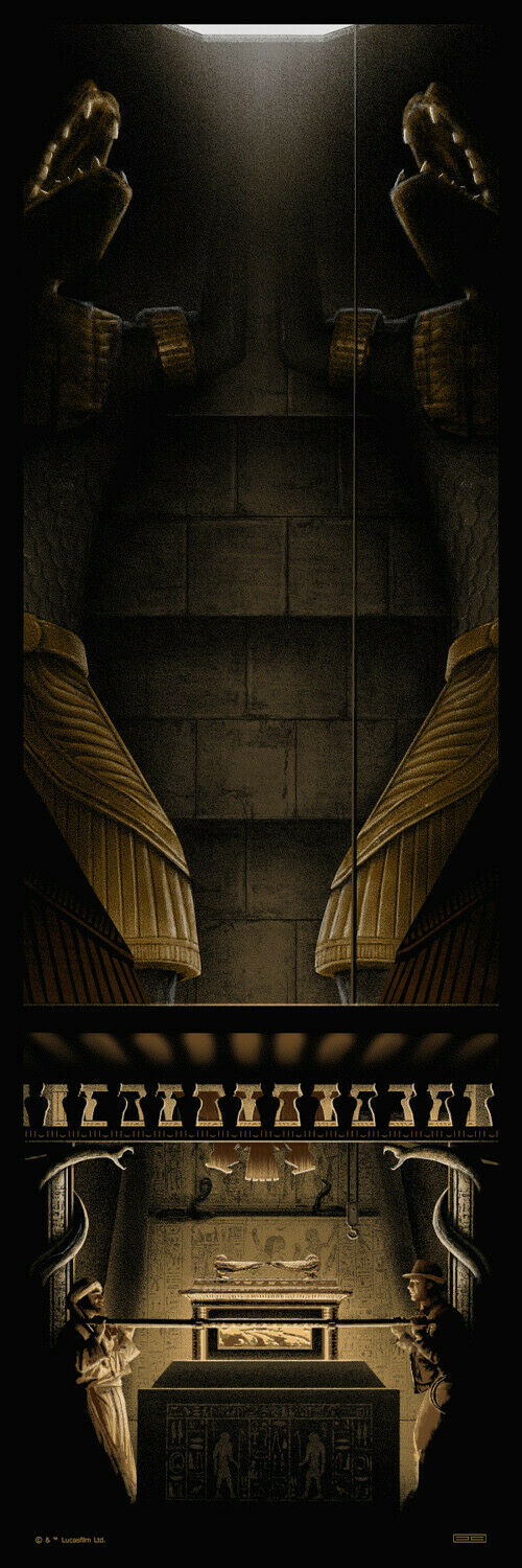 Indiana Jones and the Raiders of the Lost Ark (Well of Souls) by JC Richard, 12" x 36" Screen Print