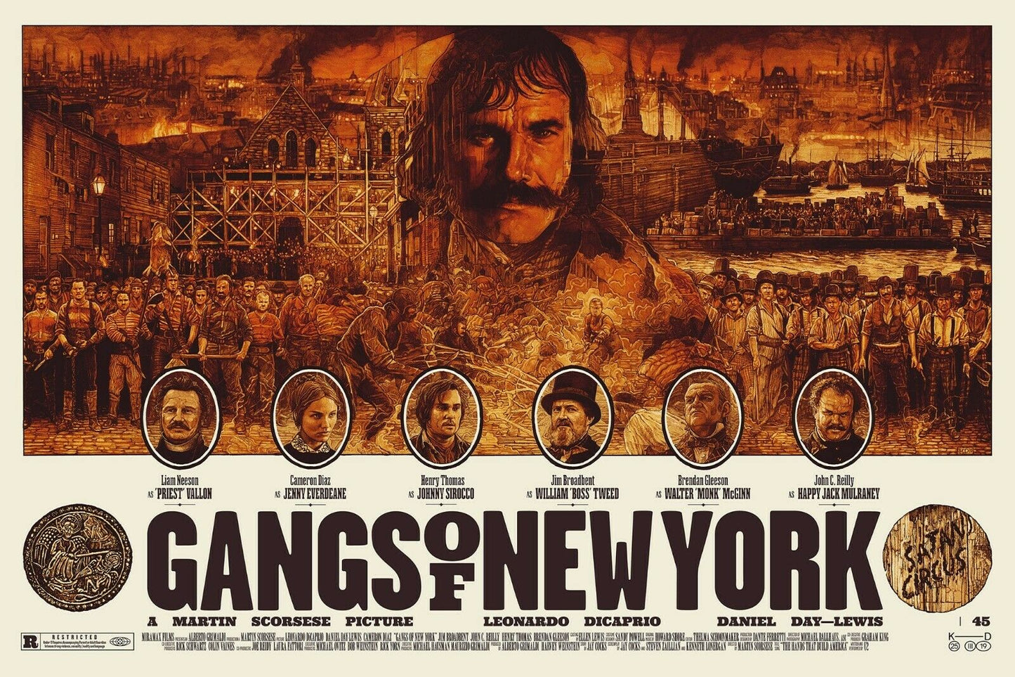 Gangs of New York (New York variant) by Krzysztof Domaradzki, 36" x 24" Screen Print