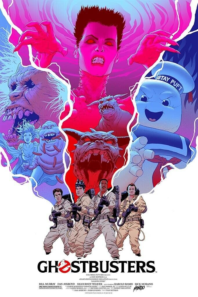Ghostbusters by Robert Sammelin, 24" x 36" Screen Print