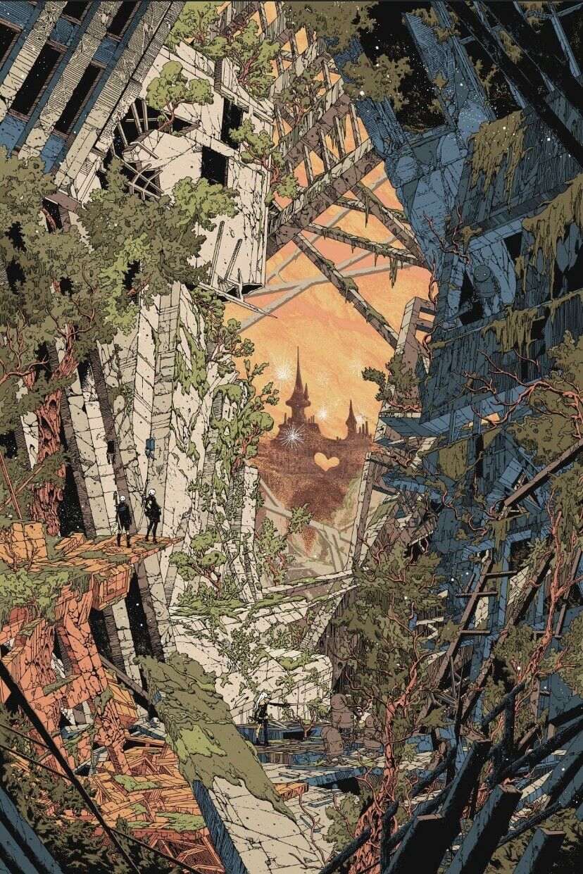 Nier: Automata by Kilian Eng, 24" x 36" Screen Print