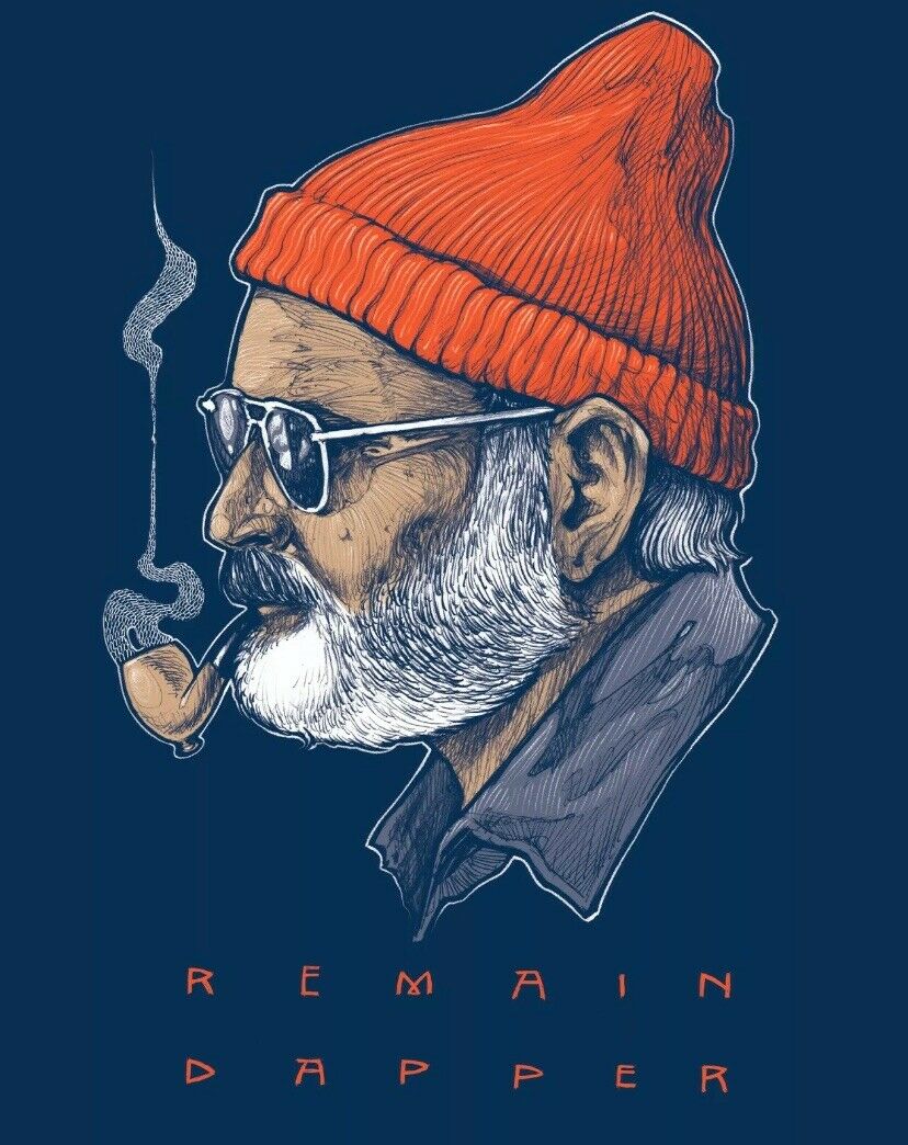 The Life Aquatic with Steve Zissou (Remain Dapper) by Zach Landrum, 11" x 14" Screen Print