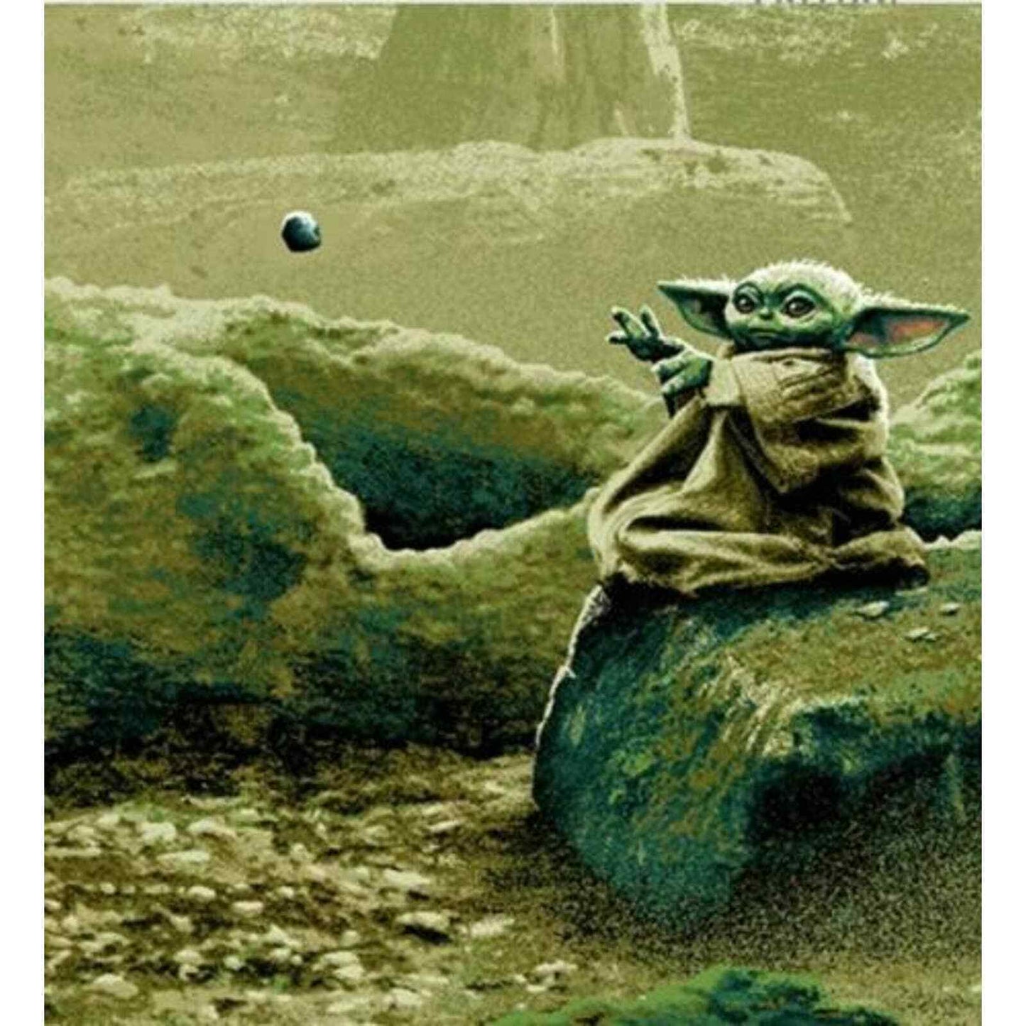 Star Wars Mandalorian GID by Mark Englert, 36" x 12" Screen Print