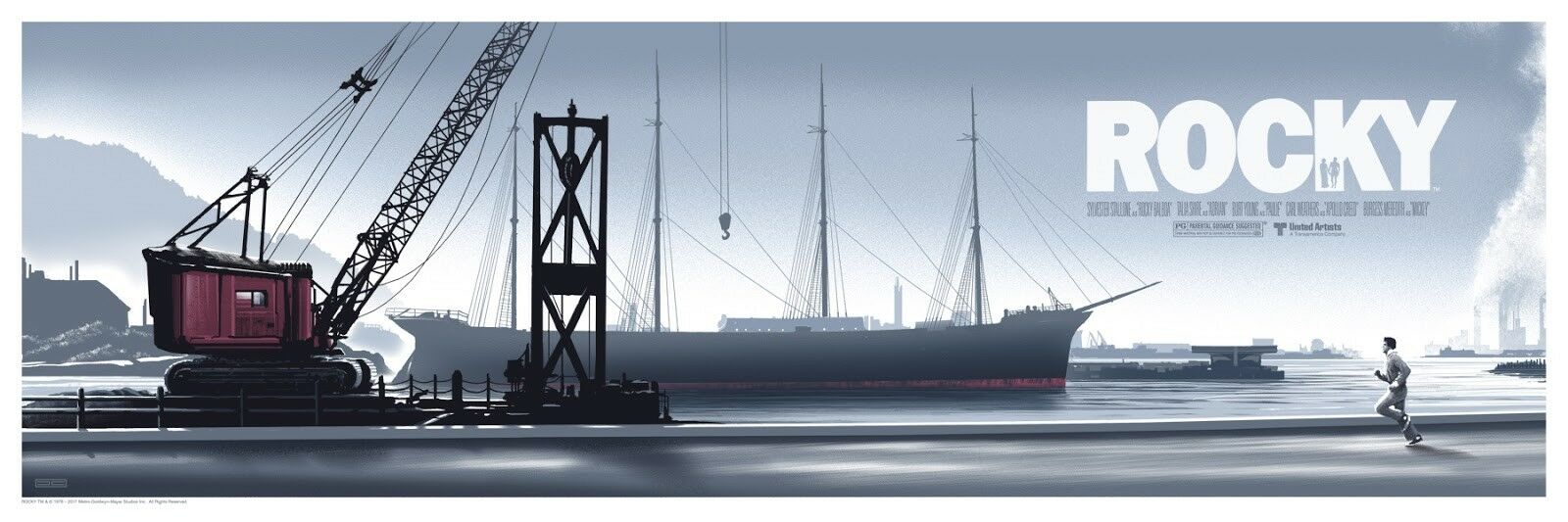 Rocky by JC Richard, 36" x 12" Screen Print