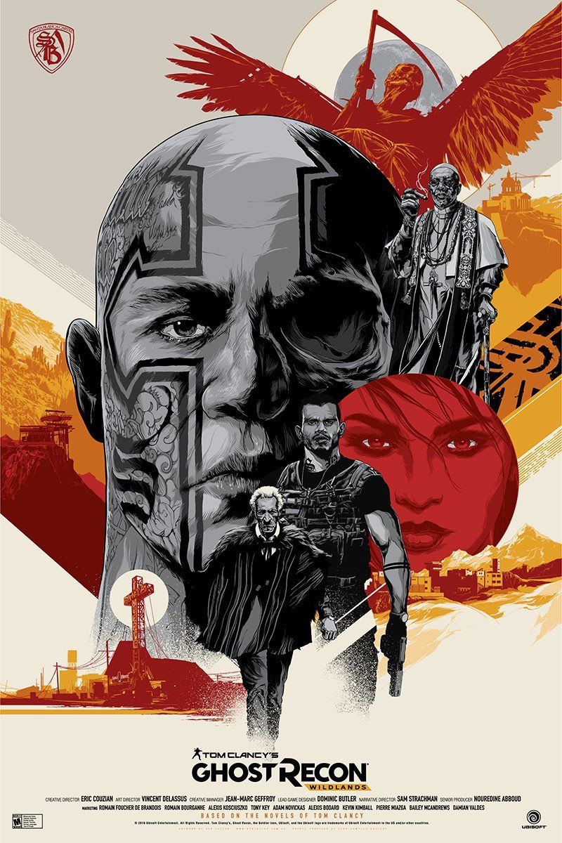 Ghost Recon Wildlands by Ken Taylor, 24" x 36" Screen Print